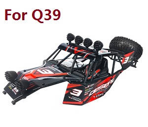 JJRC Q39 Q40 RC truck car spare parts todayrc toys listing upper cover car shell frame assembly for Q39 (Red)
