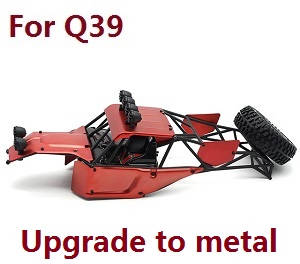 JJRC Q39 Q40 RC truck car spare parts todayrc toys listing upper cover car shell frame assembly for Q39 (Upgrade to metal Red)
