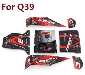 JJRC Q39 Q40 RC truck car spare parts todayrc toys listing car shell for Q39 (Red)