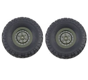 JJRC Q60 RC Military Truck Car spare parts todayrc toys listing tires 2pcs (Green)