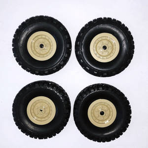 JJRC Q60 RC Military Truck Car spare parts todayrc toys listing tires 4pcs (Yellow)