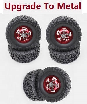JJRC Q60 RC Military Truck Car spare parts todayrc toys listing tires 6pcs (Metal hub)
