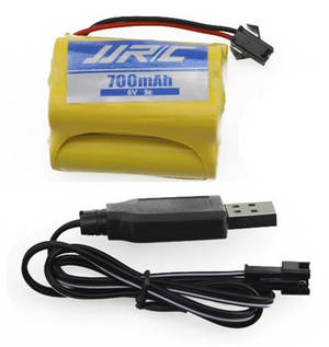 JJRC Q60 RC Military Truck Car spare parts todayrc toys listing 6V 700mAh battery + USB charger wire