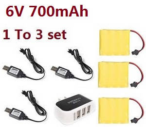 JJRC Q62 RC Military Truck Car spare parts todayrc toys listing 1 to 3 charger set + 3*6V 700mAh battery set