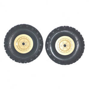JJRC Q63 RC Military Truck Car spare parts todayrc toys listing tires 2pcs (Yellow)