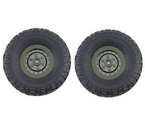 JJRC Q63 RC Military Truck Car spare parts todayrc toys listing tires 2pcs (Green)