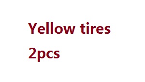 JJRC Q65 RC Military Truck Car spare parts todayrc toys listing tires 2pcs (Yellow)