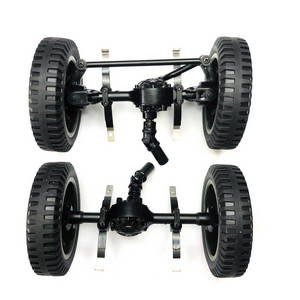 JJRC Q65 RC Military Truck Car spare parts todayrc toys listing rear and front axle module with tires assembly