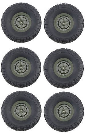 JJRC Q75 Trucks RC Car spare parts todayrc toys listing tires (Green) 6pcs
