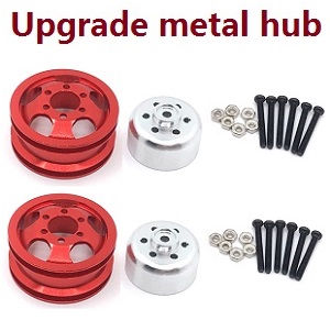 JJRC Q75 Trucks RC Car spare parts todayrc toys listing tire hub (Metal) Red 2pcs