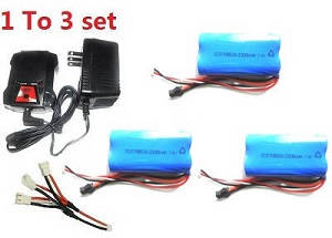 SYMA S033 S033G S33(2.4G) RC helicopter spare parts todayrc toys listing 1 to 3 charger set + 3*7.4v 2200mAh battery