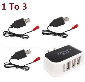 Syma S37 RC Helicopter spare parts todayrc toys listing 1 to 3 charger adapter with 3*USB charger wire set