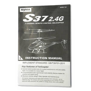 Syma S37 RC Helicopter spare parts todayrc toys listing car charger English manual book