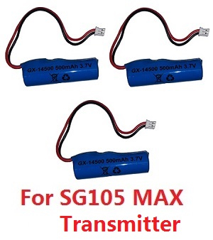 ZLL ZLZN SG105 SG105 PRO SG105 MAX YU1 YU2 YU3 RC drone quadcopter spare parts 3.7V 500mAh battery for transmitter 3pcs (For SG105 MAX)