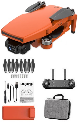 SG108PRO drone with portable bag and 1 battery, RTF Orange