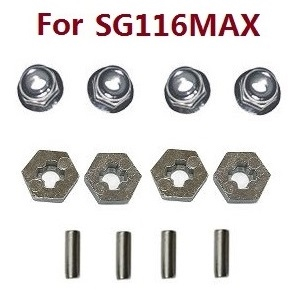 ZLL SG116 SG116PRO SG116MAX RC Car Vehicle spare parts M4 flange nuts + small iron bar + metal joiner (For SG116MAX)