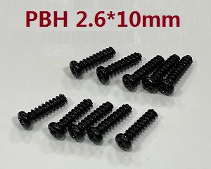 ZLL SG116 SG116PRO SG116MAX RC Car Vehicle spare parts self-tapping round head screws pbh2.6*10mm 6103