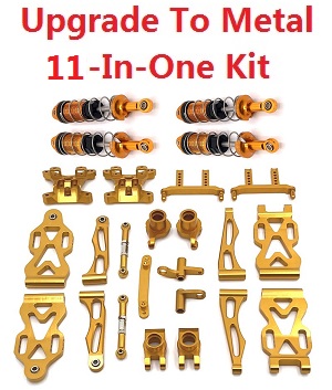 ZLL SG116 SG116PRO SG116MAX RC Car Vehicle spare parts upgrade to metal accessories 11-In-One kit Gold