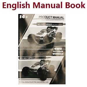 ZLL SG116 SG116PRO SG116MAX RC Car Vehicle spare parts English manul book
