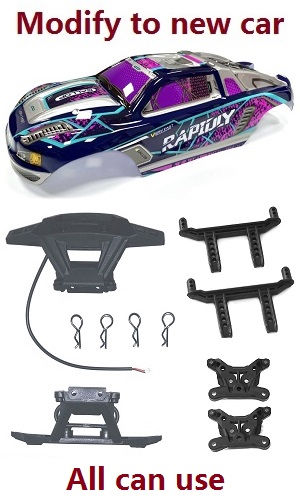 ZLL SG116 SG116PRO SG116MAX RC Car Vehicle spare parts modiy to new car shell set Purple