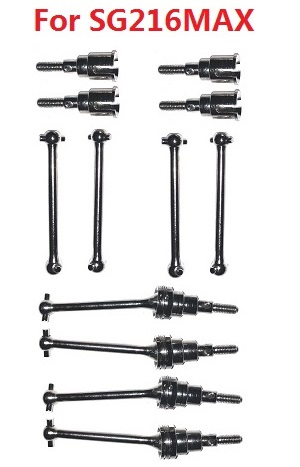 ZLL Beast SG216 SG216PRO SG216MAX RC Car Vehicle spare parts metal front integrated CVD transmission shaft + rear transmission shaft set (For SG216MAX) 2sets