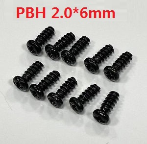 ZLL Beast SG216 SG216PRO SG216MAX RC Car Vehicle spare parts self tapping round head screws PBH 2*6mm 6117