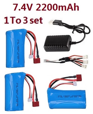 ZLL Beast SG216 SG216PRO SG216MAX RC Car Vehicle spare parts 1 to 3 USB charger set + 3*7.4V 2200mAh battery set