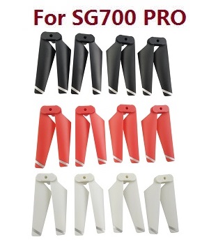 ZLL SG700 Max SG700 Pro RC drone quadcopter spare parts todayrc toys listing upgrade foldable propellers main blades Red + White Black (For SG700 PRO)