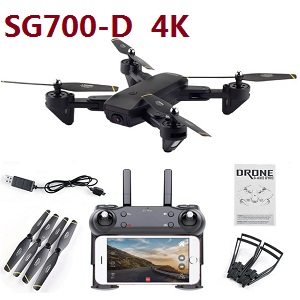 2020 newest upgrade SG700-D RC drone with 4K WIFI camera (Black or White) RTF