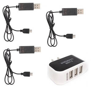 SG700 SG700-S SG700-D RC quadcopter spare parts todayrc toys listing 1 to 3 charger adapter + 3*USB charger wire