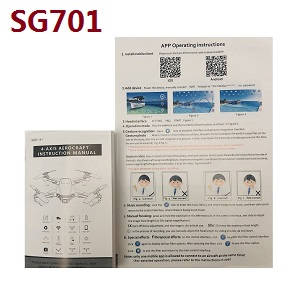 ZLRC SG701 SG701S RC drone quadcopter spare parts todayrc toys listing English manual instruction book for SG701