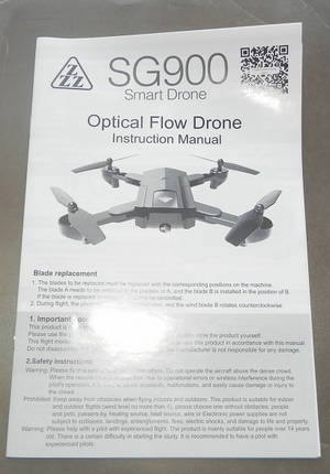 SG900 SG900S ZZZ ZL SG900-S XJL001 XJL002 smart drone RC quadcopter spare parts todayrc toys listing English manual instruction book