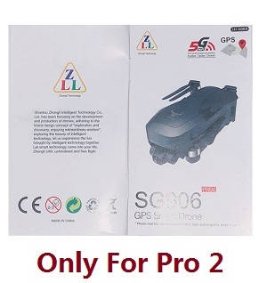 SG906 PRO 2 Xinlin X193 CSJ X7 Pro 2 RC drone quadcopter spare parts todayrc toys listing English manual instruction book