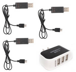 ZLRC ZLL SG907 SE RC drone quadcopter spare parts 1 to 3 charger adapter with 3*USB wire set