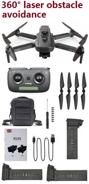 SG908 Pro RC drone with portable bag and 3 battery RTF