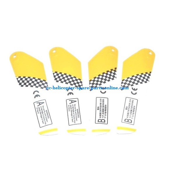 SH 6020 6020-1 6020i 6020R RC helicopter spare parts todayrc toys listing main blades (Yellow)