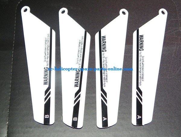 SH 6026 6026-1 6026i RC helicopter spare parts todayrc toys listing main blades (White)