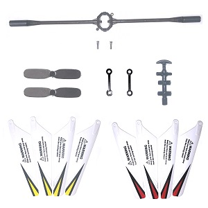 Syma S107H RC Helicopter spare parts todayrc toys listing balance bar + small fixed nail + tail blade*2 + connect buckle*2 + main shaft + yellow and red main blades set