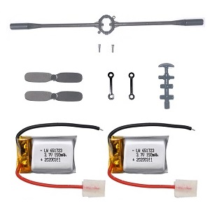 Syma S107H RC Helicopter spare parts todayrc toys listing balance bar + small fixed nail + tail blade*2 + connect buckle*2 + main shaft + battery*2 set