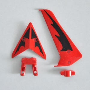Syma S107H RC Helicopter spare parts todayrc toys listing tail decorative set (Red)