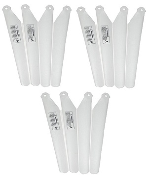 MJX T04 T604 T-64 RC helicopter spare parts todayrc toys listing main blades White 3set
