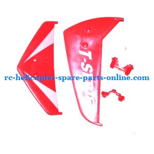 MJX T10 T11 T610 T611 RC helicopter spare parts todayrc toys listing tail decorative set (Red V2)