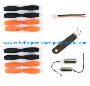 JJRC JJPRO T1 T2 RC quadcopter spare parts todayrc toys listing main blades*2+ motor*2 + wrench + power wire line