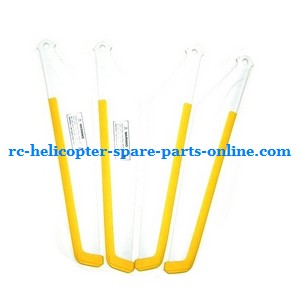 MJX T40 T640 T40C T640C RC helicopter spare parts todayrc toys listing main blades (2x upper + 2x lower) yellow color