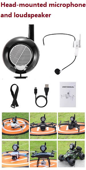 Wltoys 104009 New Hot head-mounted microphone and loudspeaker kit are designed for most RC drones RC cars
