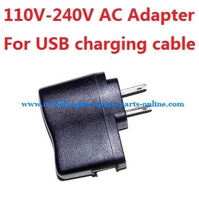 110V-240V AC Adapter for USB charging cable