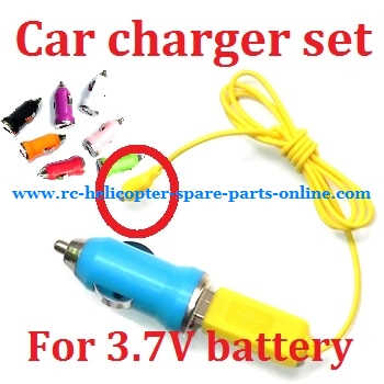 Car charger + USB charger wire for 3.7V battery (Set) # 3.7V (V2)