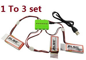 UDI U919 U919A WIFI Quadcopter spare parts todayrc toys listing 1 to 3 charger set + 3*450mAh battery set