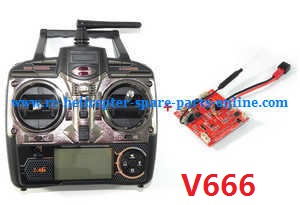 Wltoys WL V656 V666 quadcopter spare parts todayrc toys listing Transmitter + PCB board (V666)