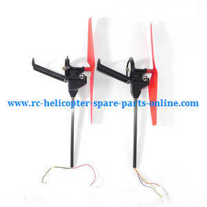 Wltoys WL V656 V666 quadcopter spare parts todayrc toys listing Red blades side bar and motor set (Forward and Reverse)